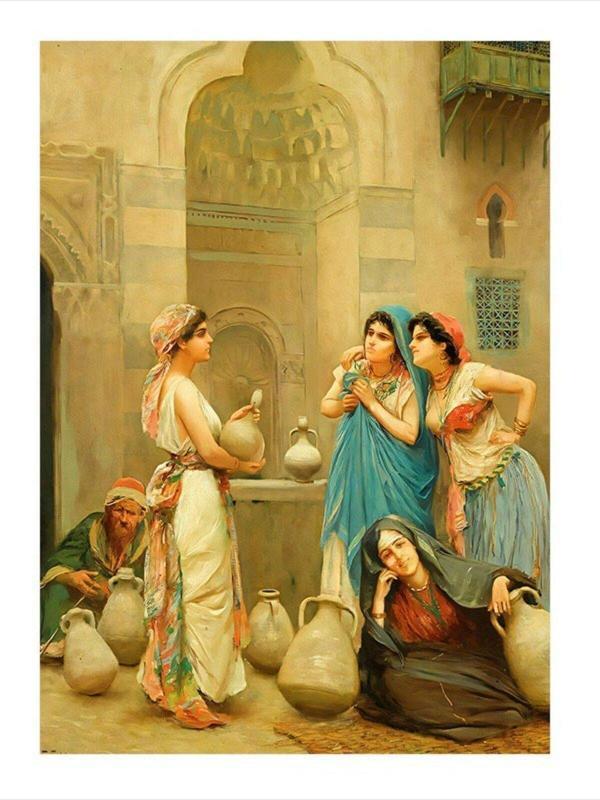 Ekart Çeşme Başındaki Kadınlar Modern Mdf Tablo 50 cm x 70 cm - Image 1