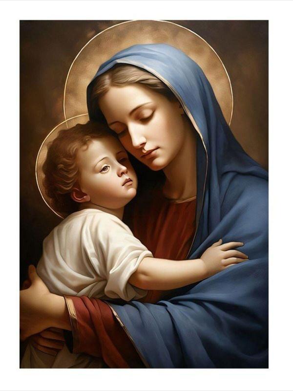 Ekart Meryem Ana Ve İsa Art Mdf Poster 50 cm x 70 cm - Image 1