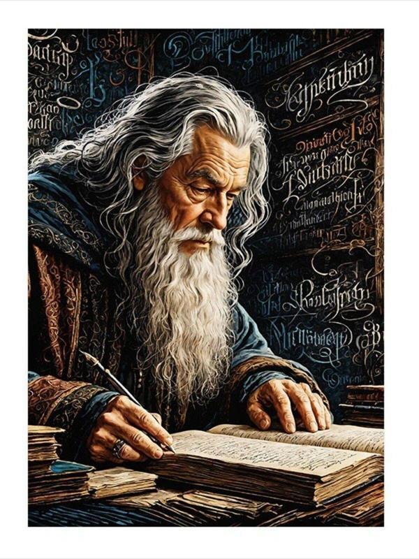 Ekart Ak Sakallı Büyücü Ve Notları Mdf poster 25 cm x 35 cm - Image 1