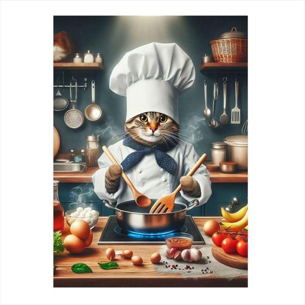 Ekart Aşçı Aslan Mdf poster 50 cm x 70 cm - Image 1