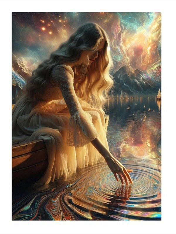 Ekart Kadın Ve Su Dekoratif Mdf Tablo 35 cm x 50 cm - Image 1