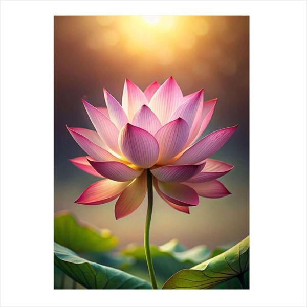Ekart Pembe Çiçek Art Mdf Poster 35 cm x 50 cm - Image 1
