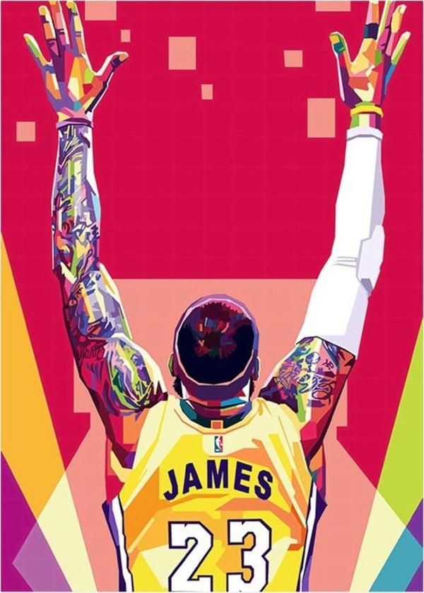 Ekart Lebron James Basketbolcu Art Mdf Tablo 35 cm x 50 cm - Image 1