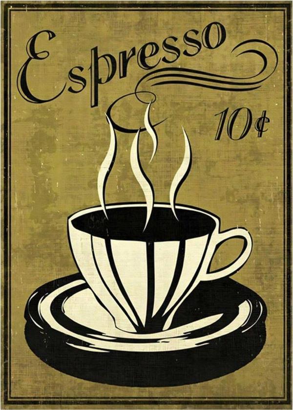 Ekart Espresso Temalı Art Mdf Tablo 35 cm x 50 cm - Image 1