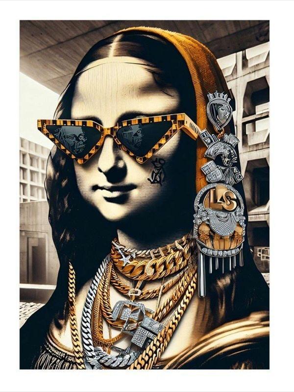 Ekart Mona Lisa Fan Art Dekoratif Mdf Tablo 35 cm x 50 cm - Image 1