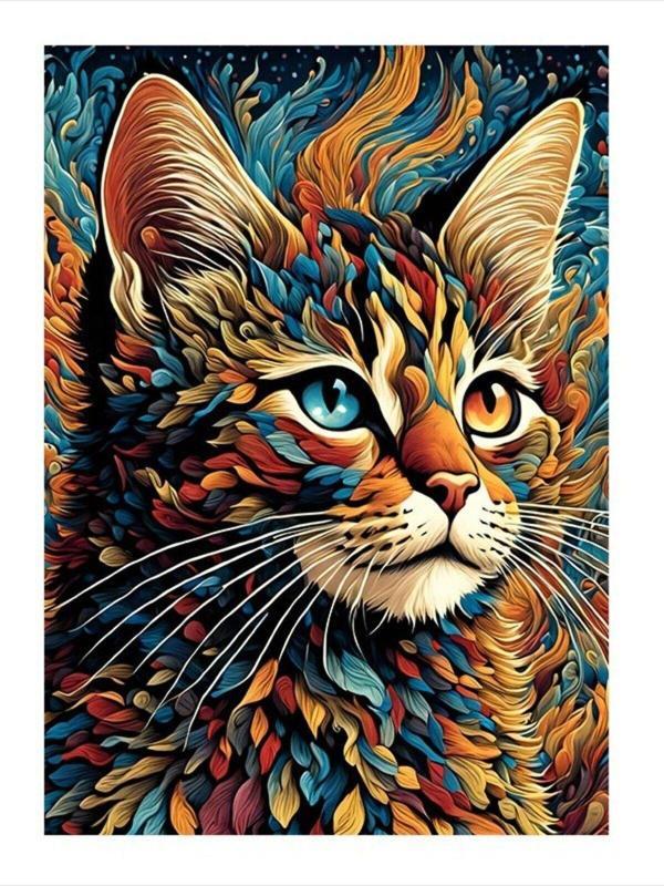 Ekart Renkli Kedi Model Mdf tablo 35 cm x 50 cm - Image 1