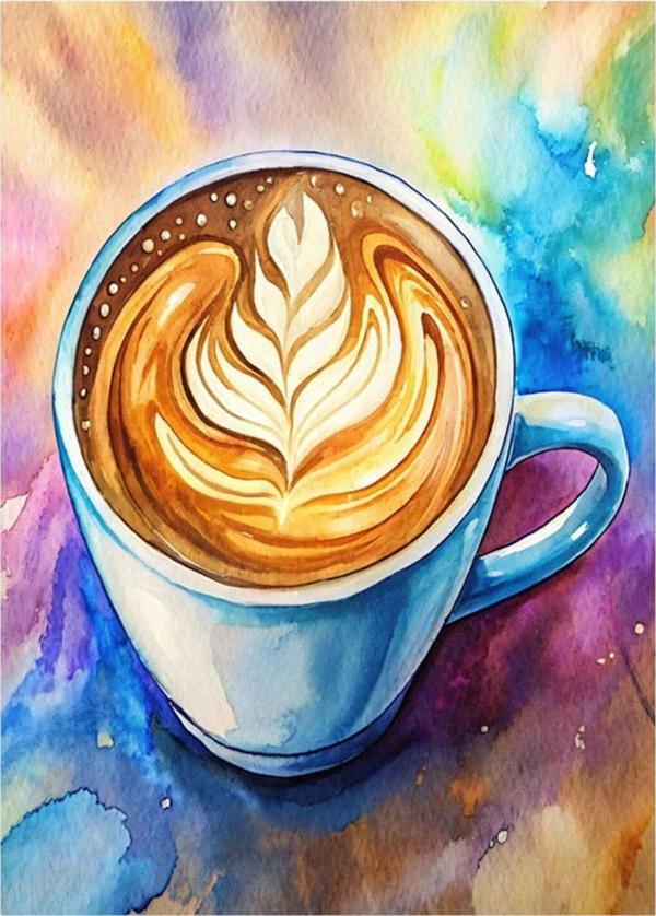 Ekart Kahve Coffe Art Art Mdf Tablo 35 cm x 50 cm - Image 1