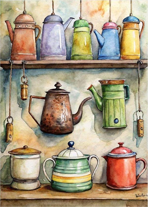 Ekart Köy Mutfağı  Mdf poster 35 cm x 50 cm - Image 1