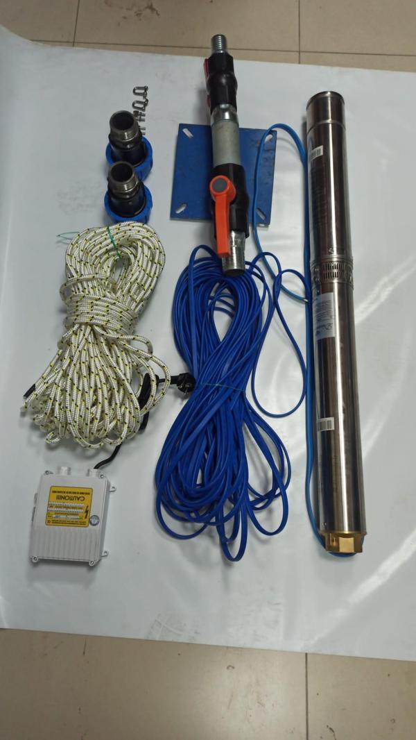 4SDM4/18 2 HP ALARKO 20 MT YASSI KABLOLU VE PANOLU 40 MT HALATLI ÇİFT VANALI AKITMA BAŞLIKLI MONOFAZE TAKIM DALGIÇ POMPA - Image 1