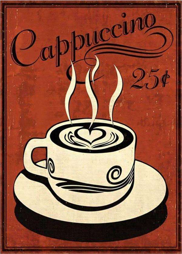 Ekart Cappuccino Kahve Art Mdf Tablo 35 cm x 50 cm - Image 1
