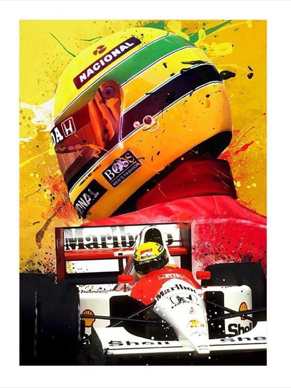 Ekart Ayrton Senna Hediyelik Mdf Tablo 50 cm x 70 cm - Image 1