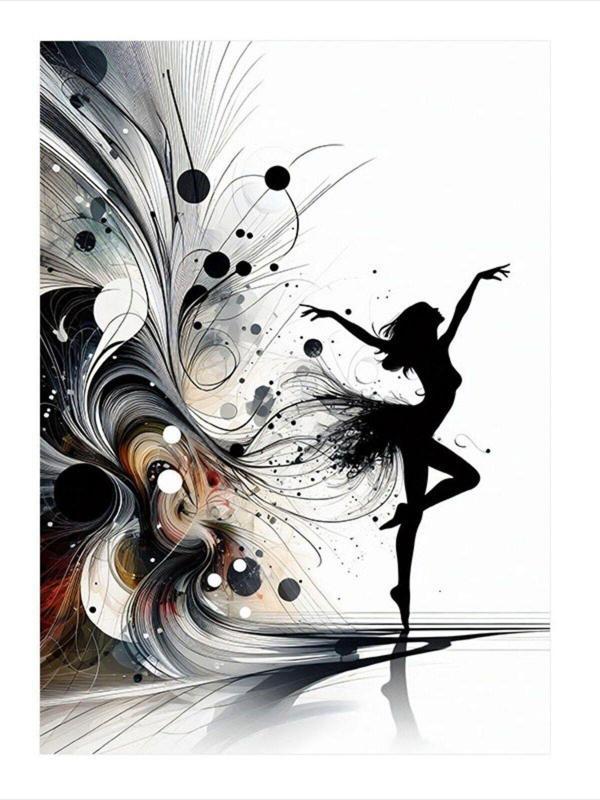 Ekart Dans Eden Kadın Ve Desenler Model Mdf tablo 35 cm x 50 cm - Image 1