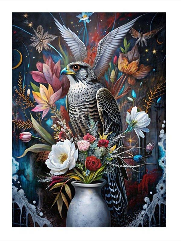 Ekart Vazodaki Çiçekler Ve Kuşlar Mdf poster 50 cm x 70 cm - Image 1