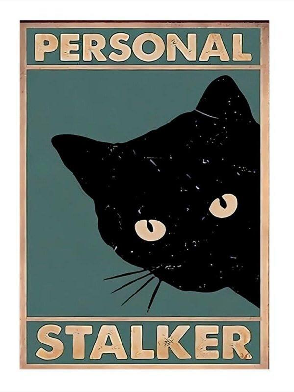Ekart Stalker Kedi Modern Mdf Tablo 25 cm x 35 cm - Image 1