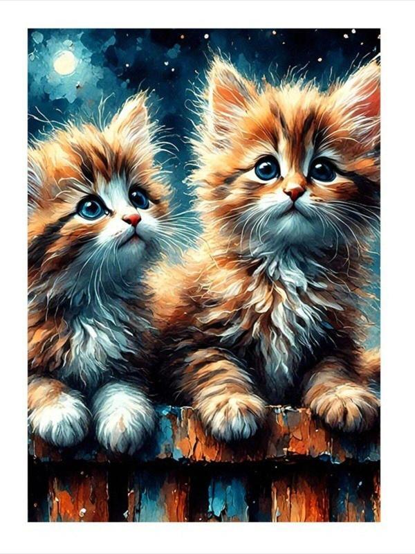 Ekart Sevimli Kediler Modern Mdf Tablo 50 cm x 70 cm - Image 1
