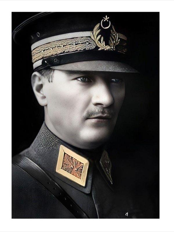 Ekart Mustafa Kemal Atatürk Desenli Mdf Tablo 35 cm x 50 cm - Image 1