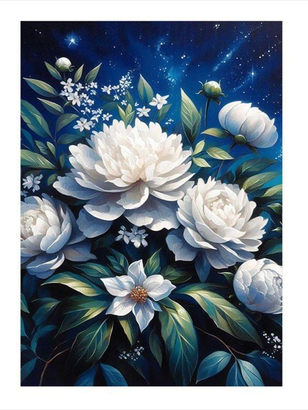 Ekart Beyaz Çiçekler Mdf Tablo 35 cm x 50 cm - Image 1