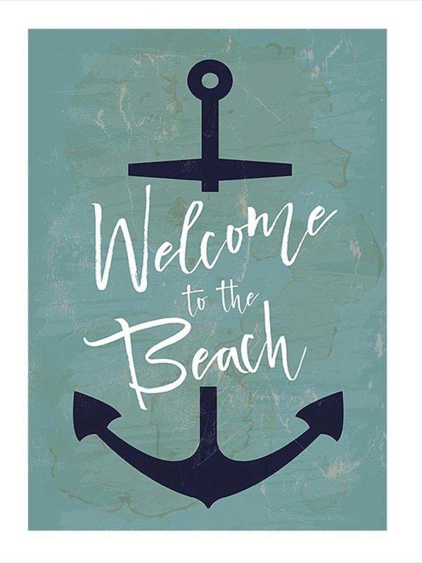 Ekart Sahile Hoşgeldiniz Art Mdf Tablo 25 cm x 35 cm - Image 1