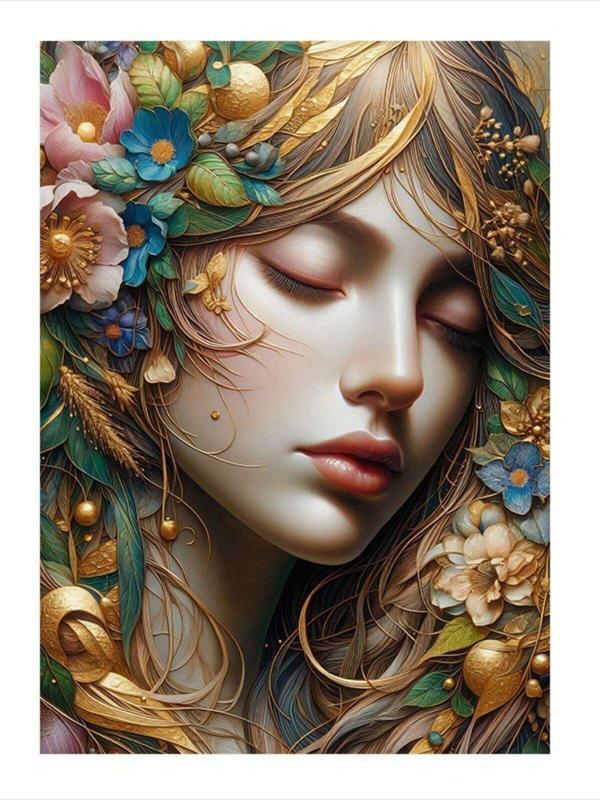 Ekart Çiçekler Ve Kadın Model Mdf tablo 50 cm x 70 cm - Image 1