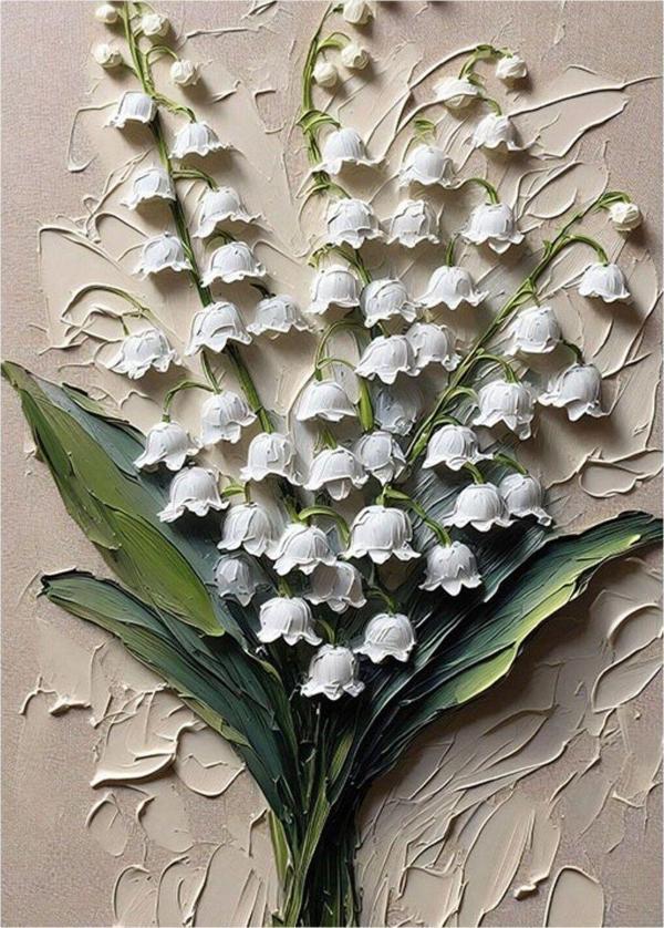 Ekart Beyaz Çiçekler Art Mdf Poster 25 cm x 35 cm - Image 1