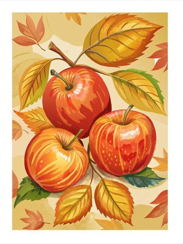 Ekart Kırmızı Elmalar Art Mdf Poster 50 cm x 70 cm - Image 1