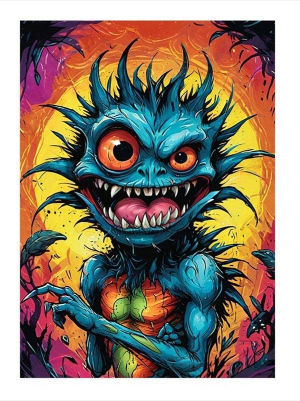 Ekart Mavi Canavar Tasarım Mdf Tablo 35 cm x 50 cm - Image 1