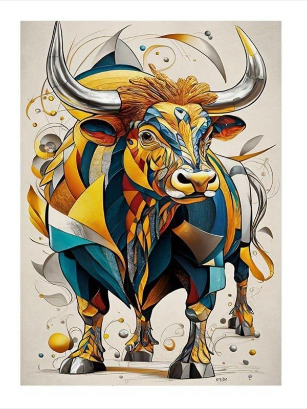 Ekart Desenli Boğa Art Mdf Poster 50 cm x 70 cm - Image 1
