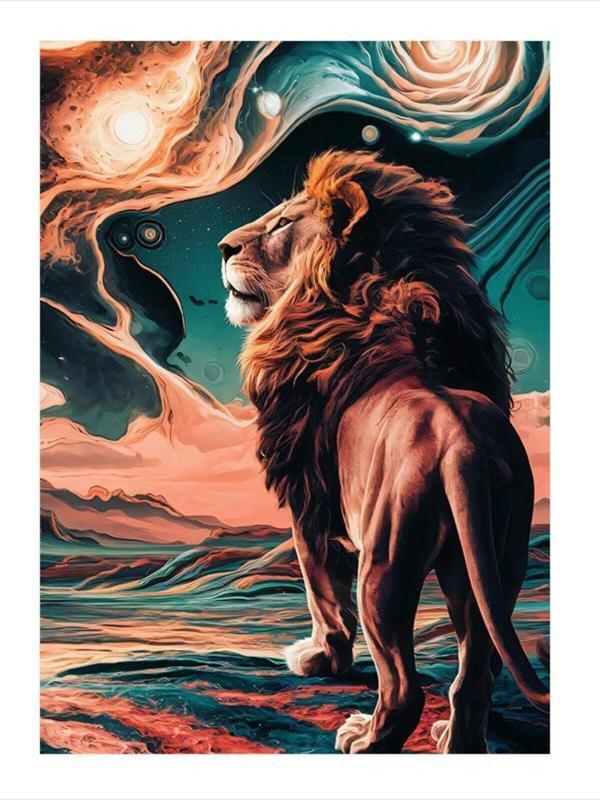 Ekart Asil Aslan Dekoratif Mdf Tablo 50 cm x 70 cm - Image 1