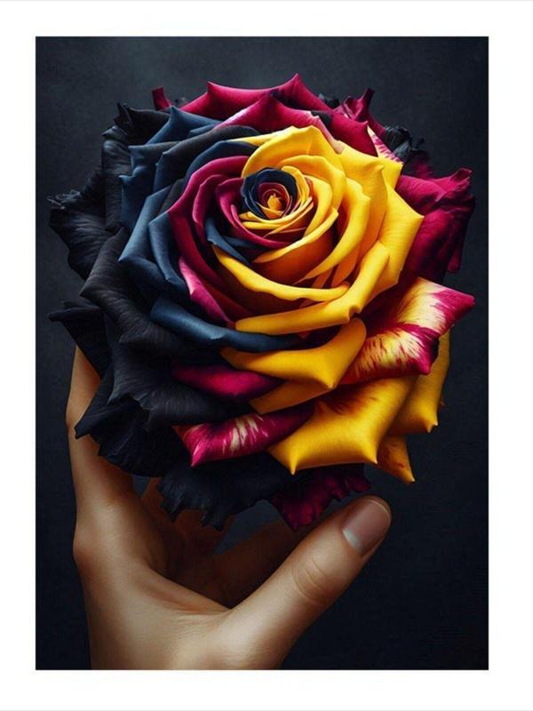 Ekart Renkli Gül Hediyelik Mdf Tablo 35 cm x 50 cm - Image 1