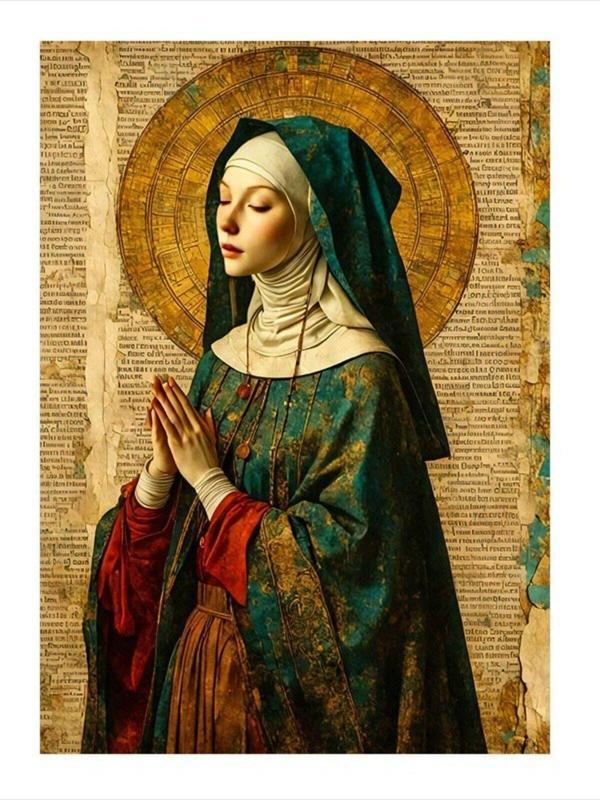 Ekart Dua Eden Rahibe Art Mdf Tablo 25 cm x 35 cm - Image 1