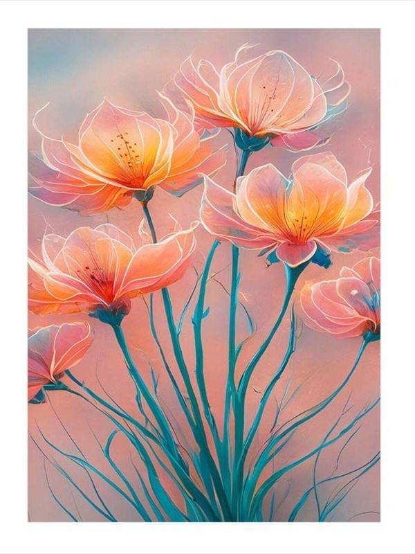 Ekart Kırmızı Çiçekler Model Mdf tablo 50 cm x 70 cm - Image 1