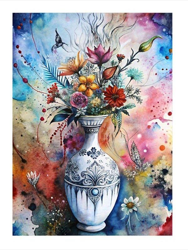 Ekart Vazodaki Çiçekler Dekoratif Mdf Tablo 35 cm x 50 cm - Image 1