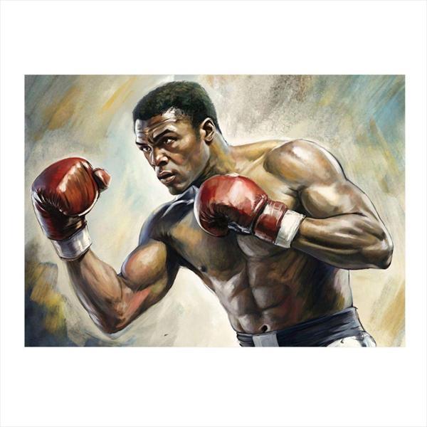 Karizmart Muhammed Ali Boksör Dekoratif Mdf Tablo 35 cm x 50 cm - Image 1