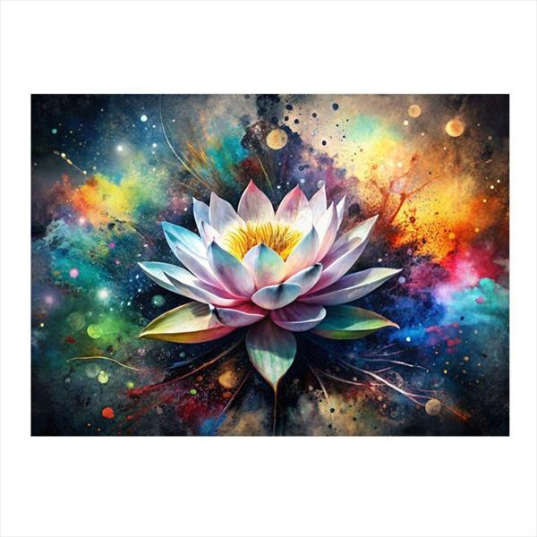 Ekart Pembe Lotus Çiçeği Art Mdf Tablo 35 cm x 50 cm - Image 1