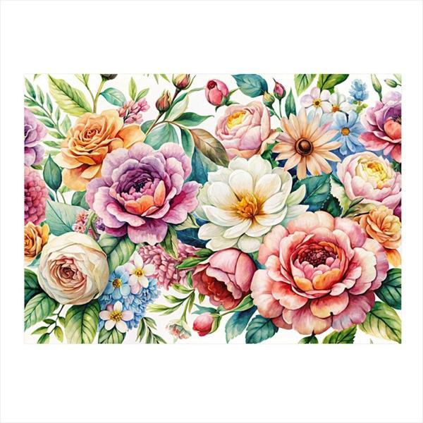 Ekart Renkli Çiçekler Tasarım Mdf Tablo 50 cm x 70 cm - Image 1