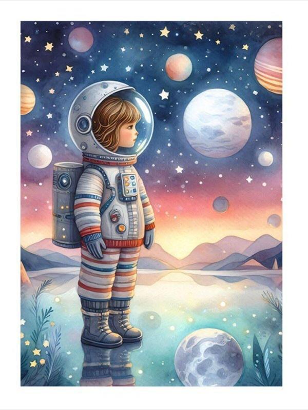 Ekart Astronot Çocuk Art Mdf Tablo 50 cm x 70 cm - Image 1