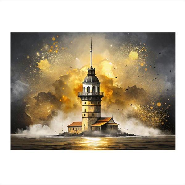 Ekart İstanbul Kız Kulesi Model Mdf tablo 35 cm x 50 cm - Image 1