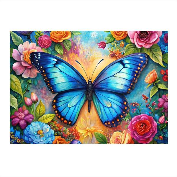 Ekart Mavi Kelebek Mdf Tablo 50 cm x 70 cm - Image 1