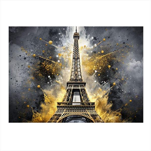 Ekart Eyfel Kulesi Soyut Tasarım Mdf Tablo 50 cm x 70 cm - Image 1