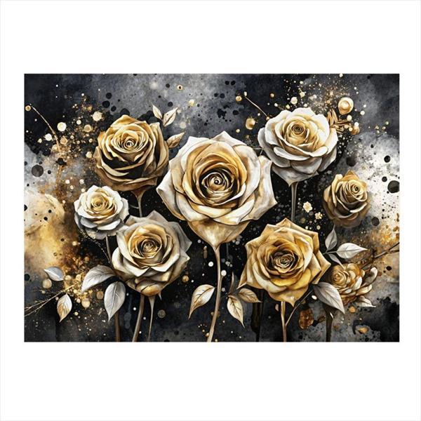 Ekart Altın Sarısı Çiçekler Mdf poster 50 cm x 70 cm - Image 1