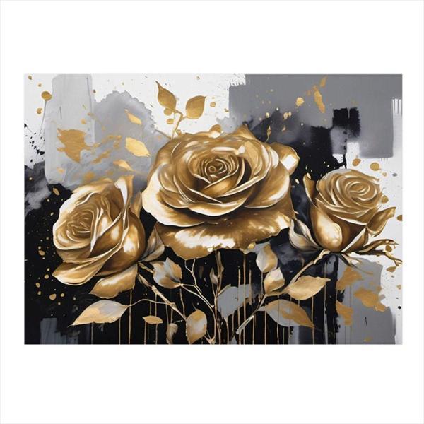 Ekart Gold Güller Mdf Tablo 50 cm x 70 cm - Image 1