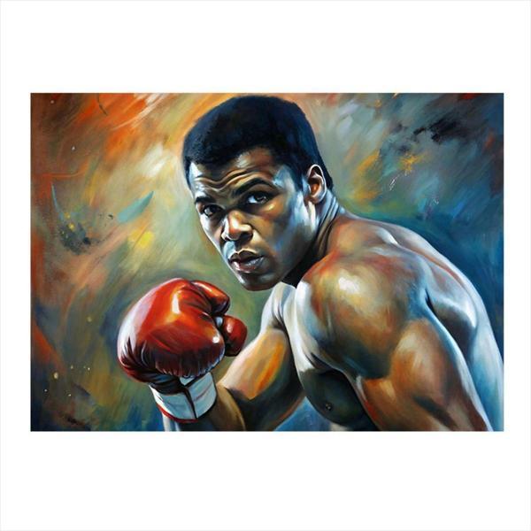 Ekart Boksör Muhammed Ali Hediyelik Mdf Tablo 25 cm x 35 cm - Image 1