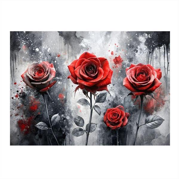 Ekart Kırmızı Güller Mdf poster 25 cm x 35 cm - Image 1