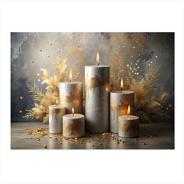 Ekart Simli Mumlar Art Mdf Poster 35 cm x 50 cm - Image 1