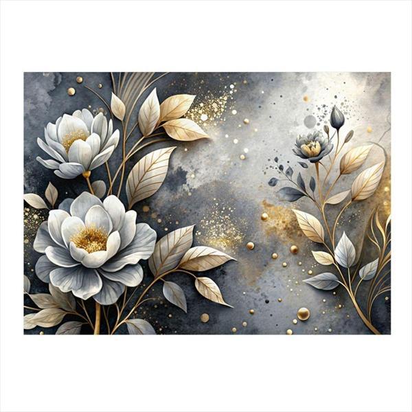 Ekart Beyaz Gül Modern Mdf Tablo 50 cm x 70 cm - Image 1