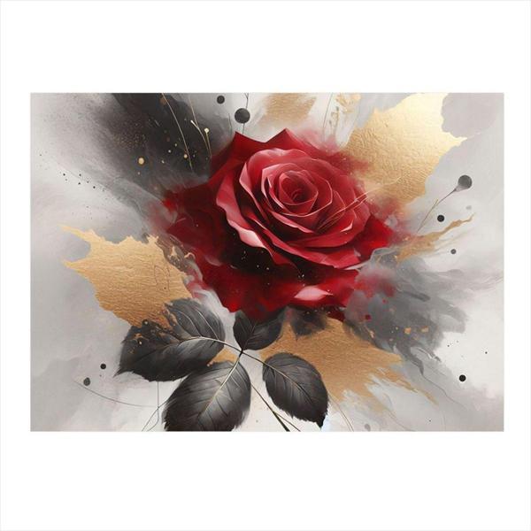 Ekart Soyut Gül Desenli Mdf Tablo 35 cm x 50 cm - Image 1