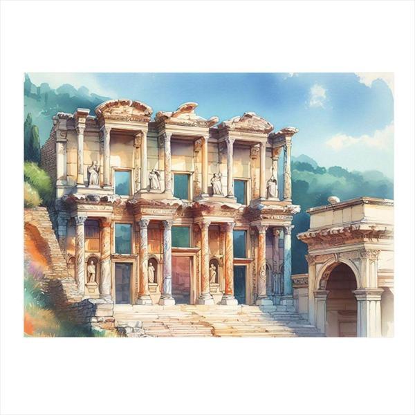 Ekart Efes Celsus Kütüphanesi Hediyelik Mdf Tablo 50 cm x 70 cm - Image 1