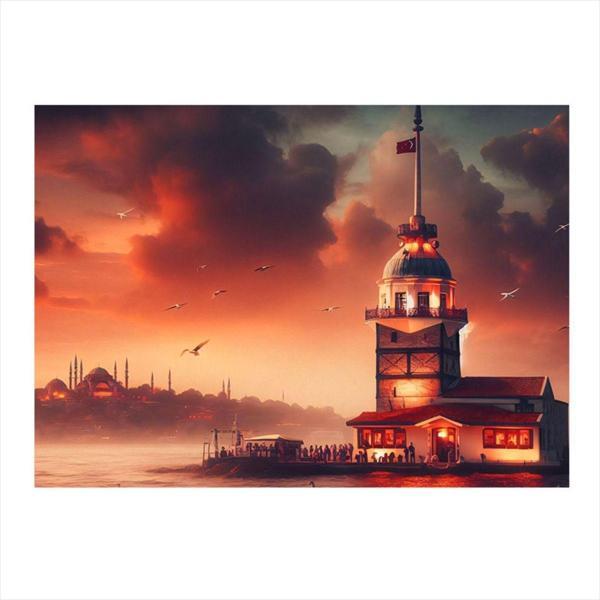 Ekart Kız Kulesi Mdf Tablo 50 cm x 70 cm - Image 1