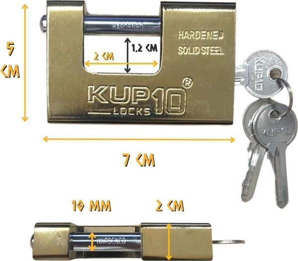 Kupa Kayar Milli Asma Kilit Sarı 70 mm. - Image 1
