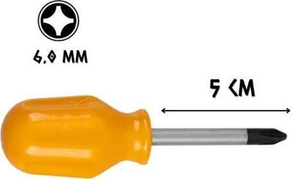 Kupa Küçük Topaç Tornavida YILDIZ Uçlu 6.0 - 5 cm. - Image 1